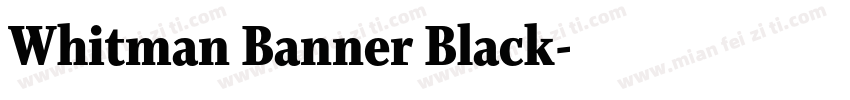 Whitman Banner Black字体转换